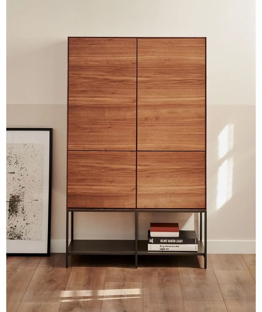 Skrinka v dekore orecha v prírodnej farbe 97,5x160 cm Vedrana – Kave Home