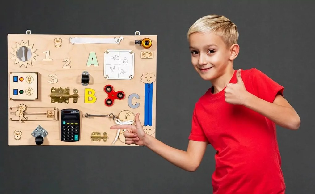 Interaktívna detská tabuľa - 50x37,5 cm - prírodná - typ 3