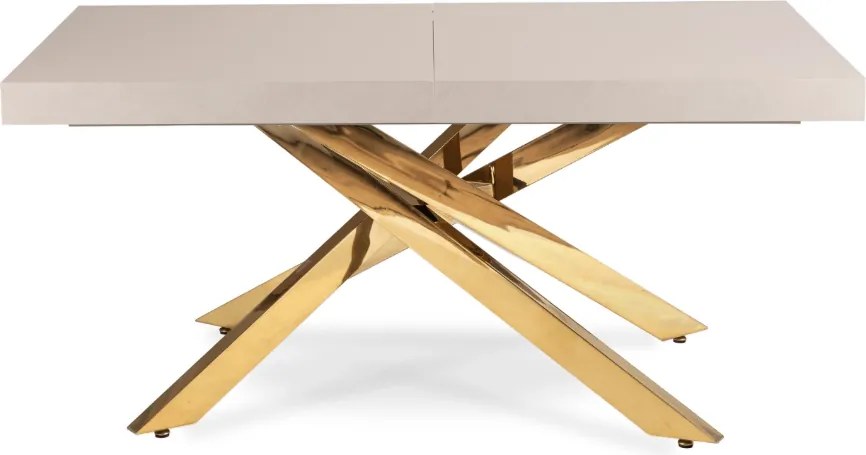 HAMPTON Rozkladací stôl 160-240 cm kašmír/zlatý
