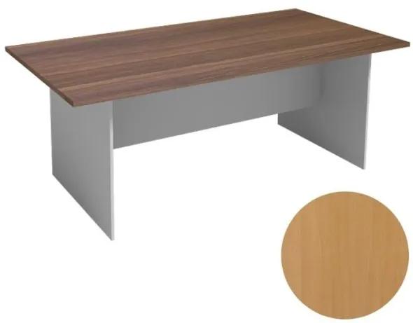 Rokovací stôl PRIMO 2000 x 1000 mm, hranatý, sivá / buk
