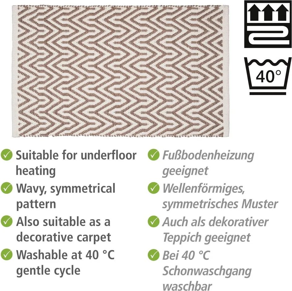 Béžová kúpeľňová predložka z recyklovaného plastu 50x80 cm Altai – Wenko