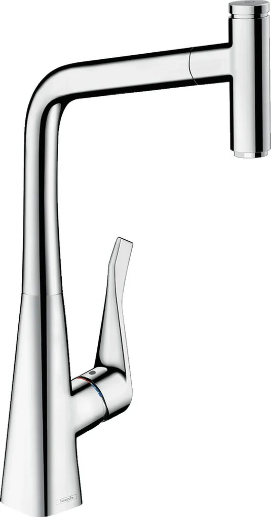 Hansgrohe M71, drezová batéria Metris Select s výsuvnou koncovkou, sBox, EcoSmart, chrómová, HAN-73807000