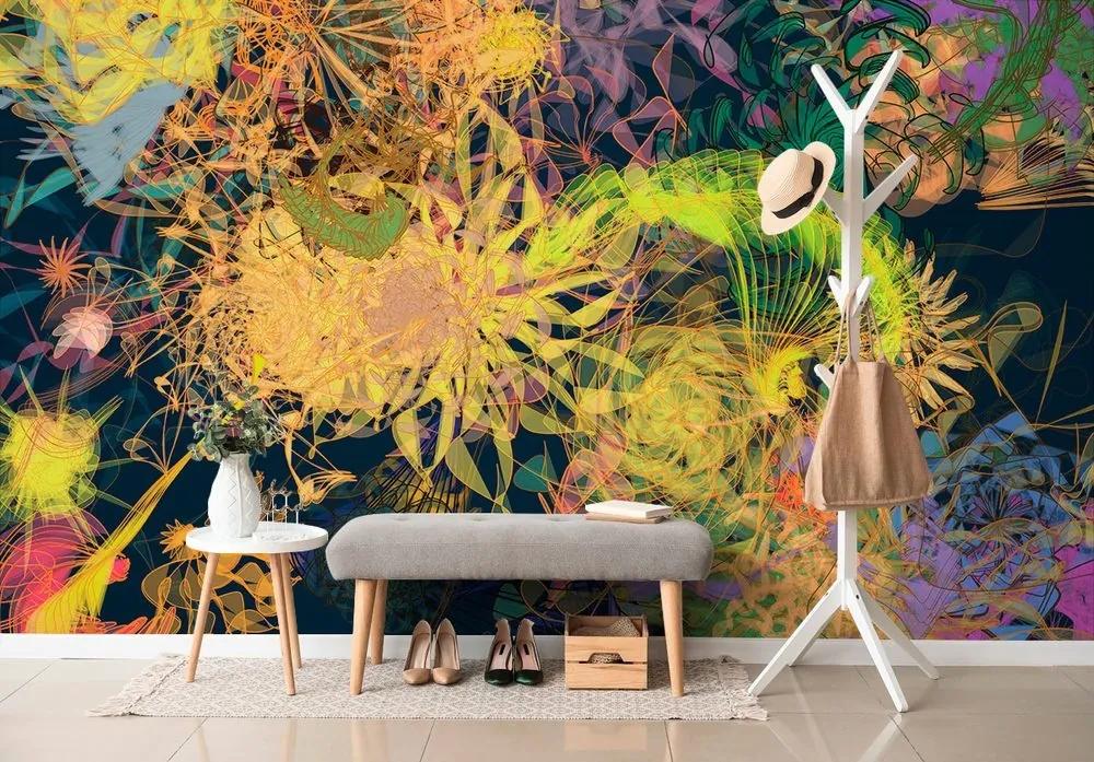 Samolepiaca tapeta farebné abstraktné umenie - 450x300