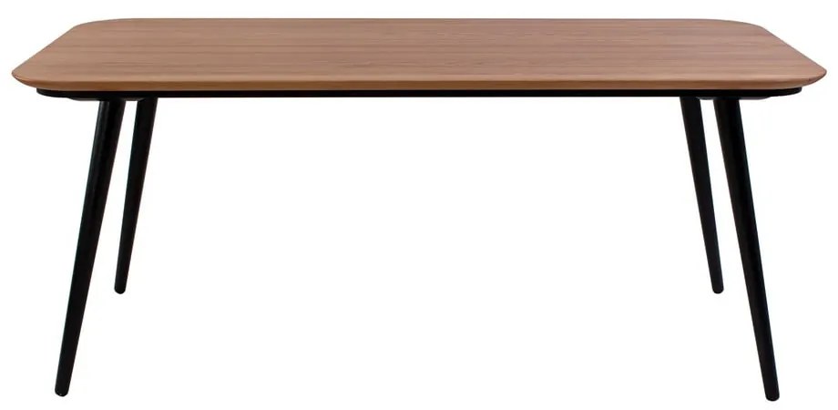 Jedálenský stôl z jaseňového dreva s čiernymi nohami Ragaba Contrast, 180 x 90 cm
