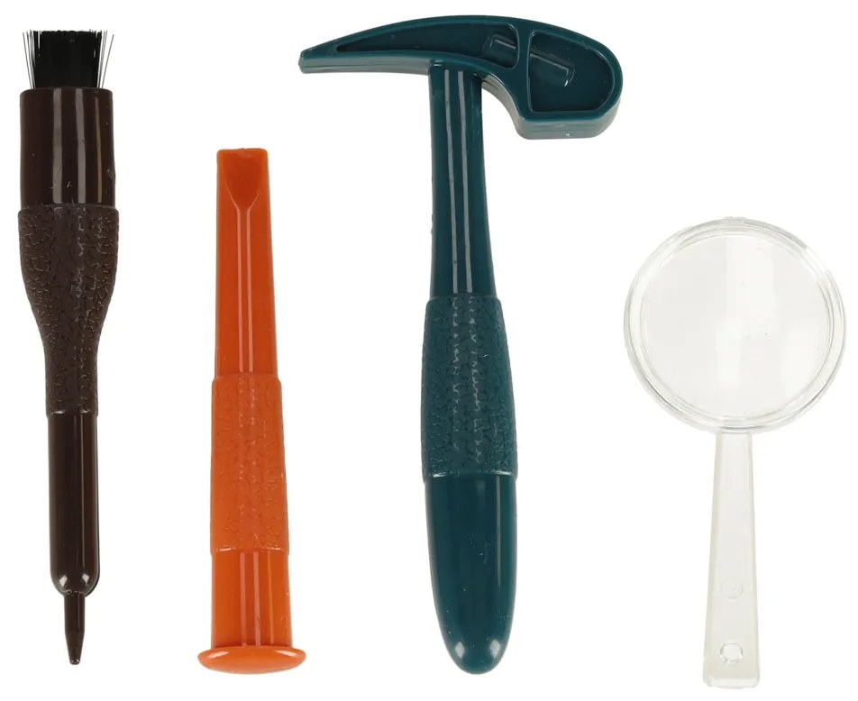 KIK Archeologická vedecká súprava vykopávky minerálov 18 ks s nástrojmi a vitrínou (8+)