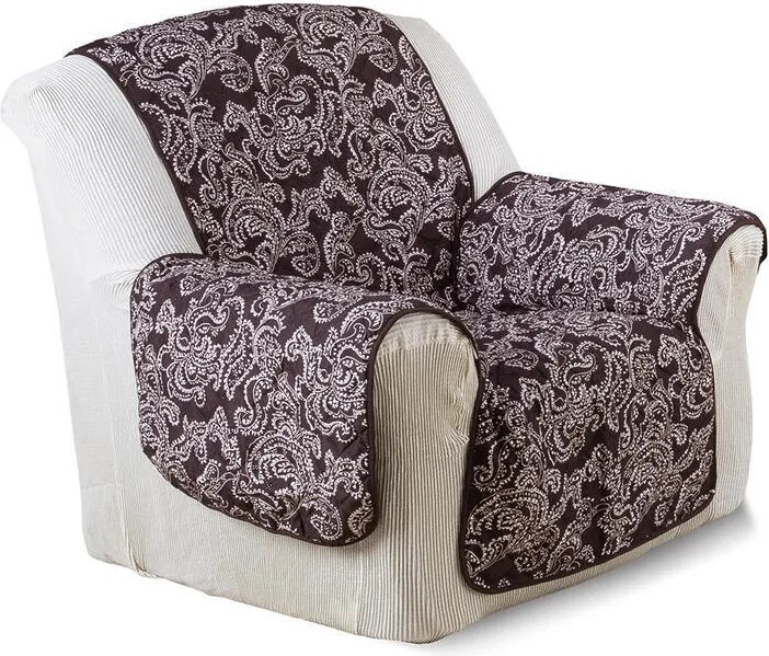 Prikrývky s opierkami čokoládové kreslo - sedák 57 cm