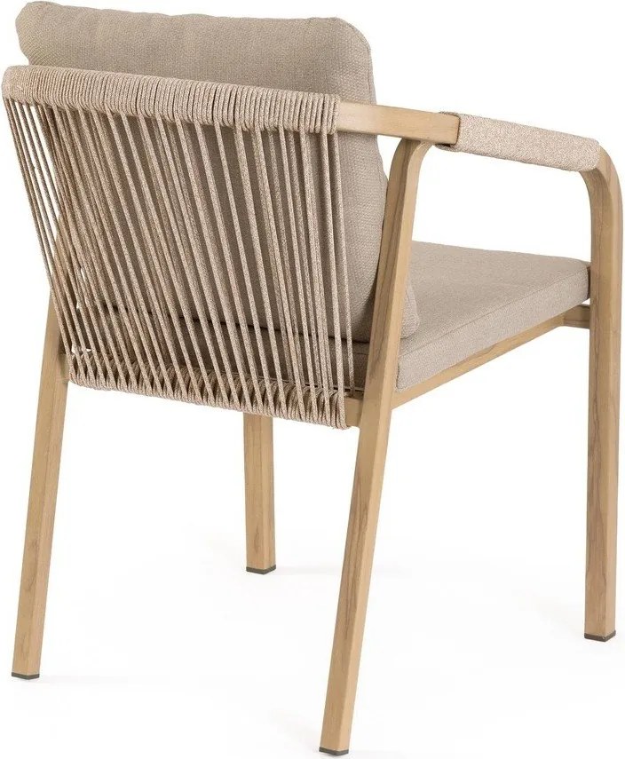Kovová záhradná stolička v prírodnej farbe Kalimera – Bizzotto