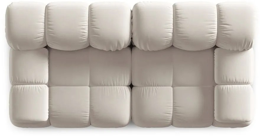 Béžová zamatová pohovka 188 cm Bellis – Micadoni