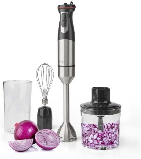 Nedis KAHB400CAL - Ručný mixér 4v1 800W/230V nerezová oceľ