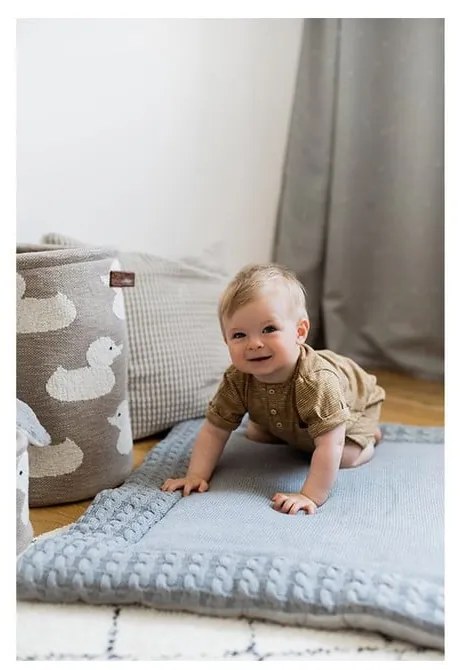 Sivá bavlnená hracia podložka Kindsgut Mat, 70 x 90 cm