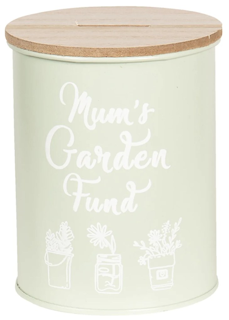 Kovová pokladnička Mum's Garden - Ø 12*14 cm