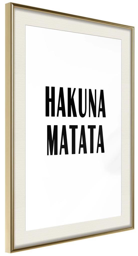 Artgeist Plagát - Hakuna Matata [Poster] Veľkosť: 40x60, Verzia: Čierny rám