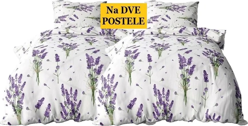 Obliečky Levandula Bavlna 2x70x90 2x140x200 cm