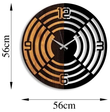 Nástenné hodiny pr. 56 cm 1xAA drevo/kov