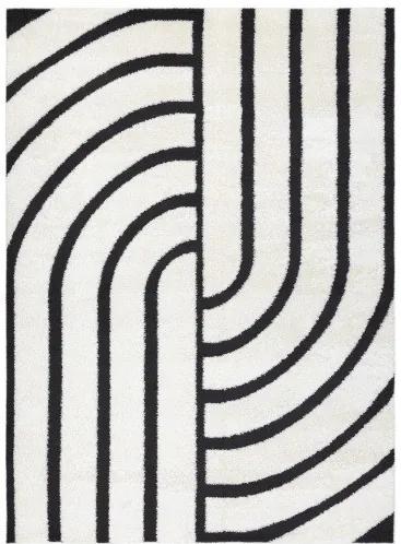 Dywany Łuszczów Kusový koberec Mode 8631 geometric cream/black - 160x220 cm