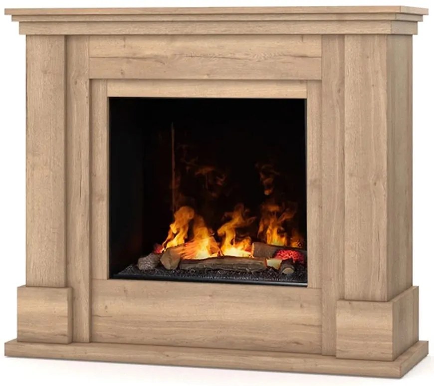 Elektrický krb Luena Cassette 400/600 svetlý dub