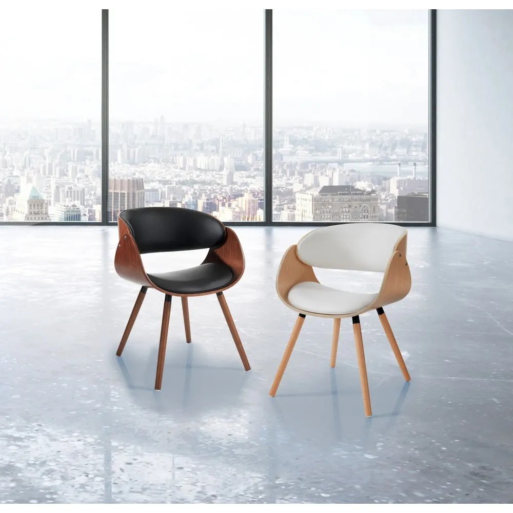 Čierne/tmavohnedé čalúnené jedálenské kreslo s podrúčkami Visby Evo – Tomasucci