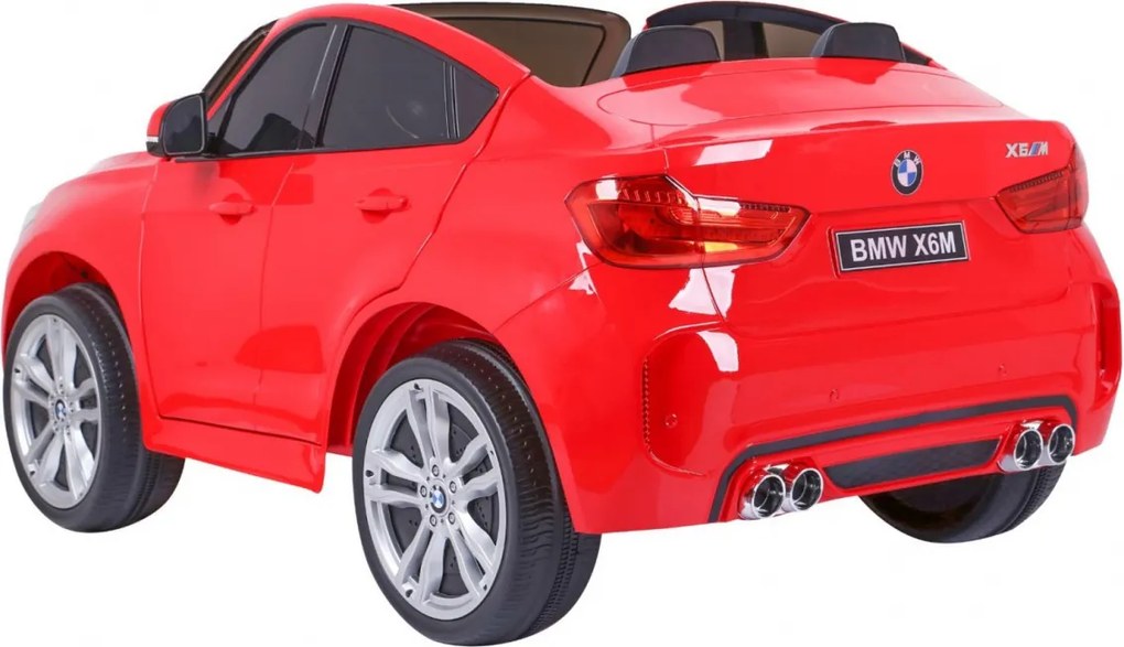 Ramiz BMW X6M XXL pre 2 deti Červené SUV + Pilot + Eco koža