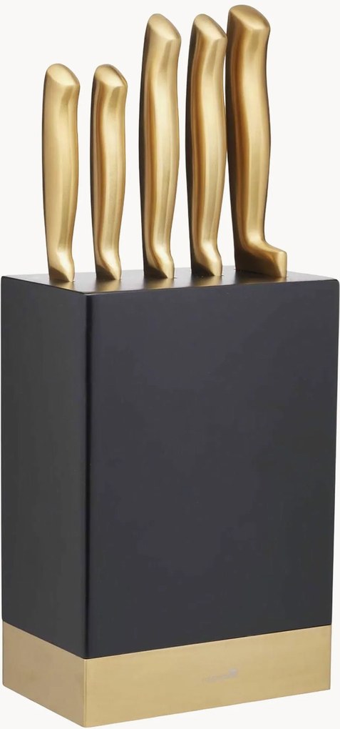 Stojan na nože's nožmi Golden, 6 ks
