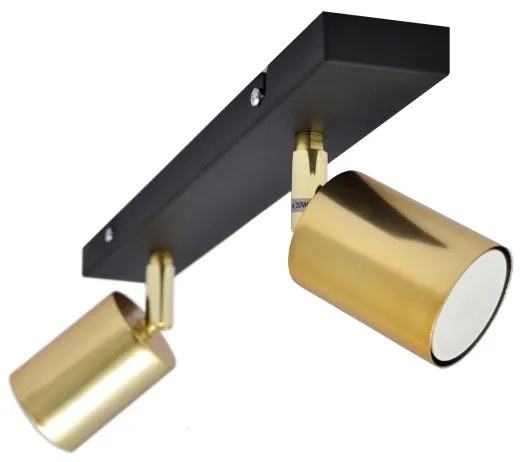 LED Bodové svietidlo TUNE 2xGU10/4,8W/230V zlatá/čierna