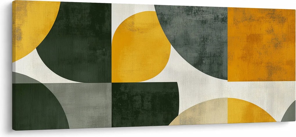 Obraz - Abstrakcia v olivovej farbe (120x50 cm)