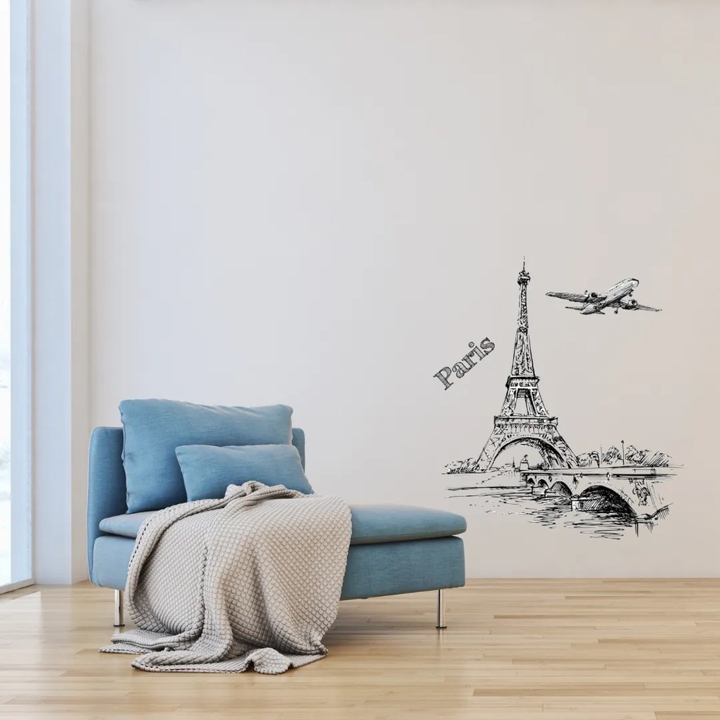 50x70cm Paríž 3 - nálepka na stenu