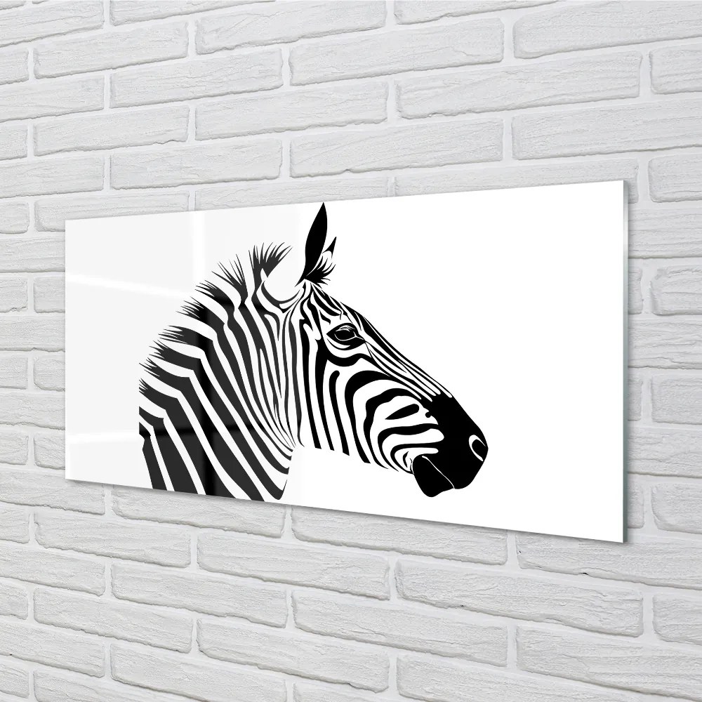 Nástenný panel  ilustrácie zebra 125x50 cm