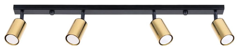 Bodové svietidlo Winx, 4x zlaté kovové tienidlo, (možnosť polohovania)