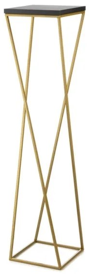 Stojan na kvety LOFT 100x24 cm zlatá/čierna