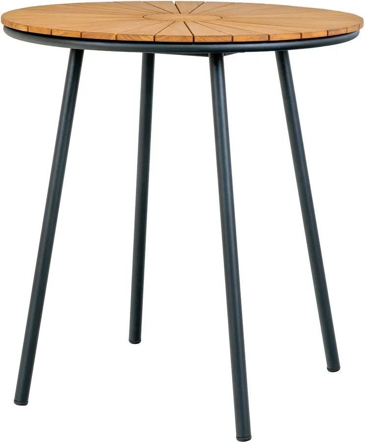 Okrúhly záhradný jedálenský stôl z teakového dreva ø 70 cm Cleveland – House Nordic
