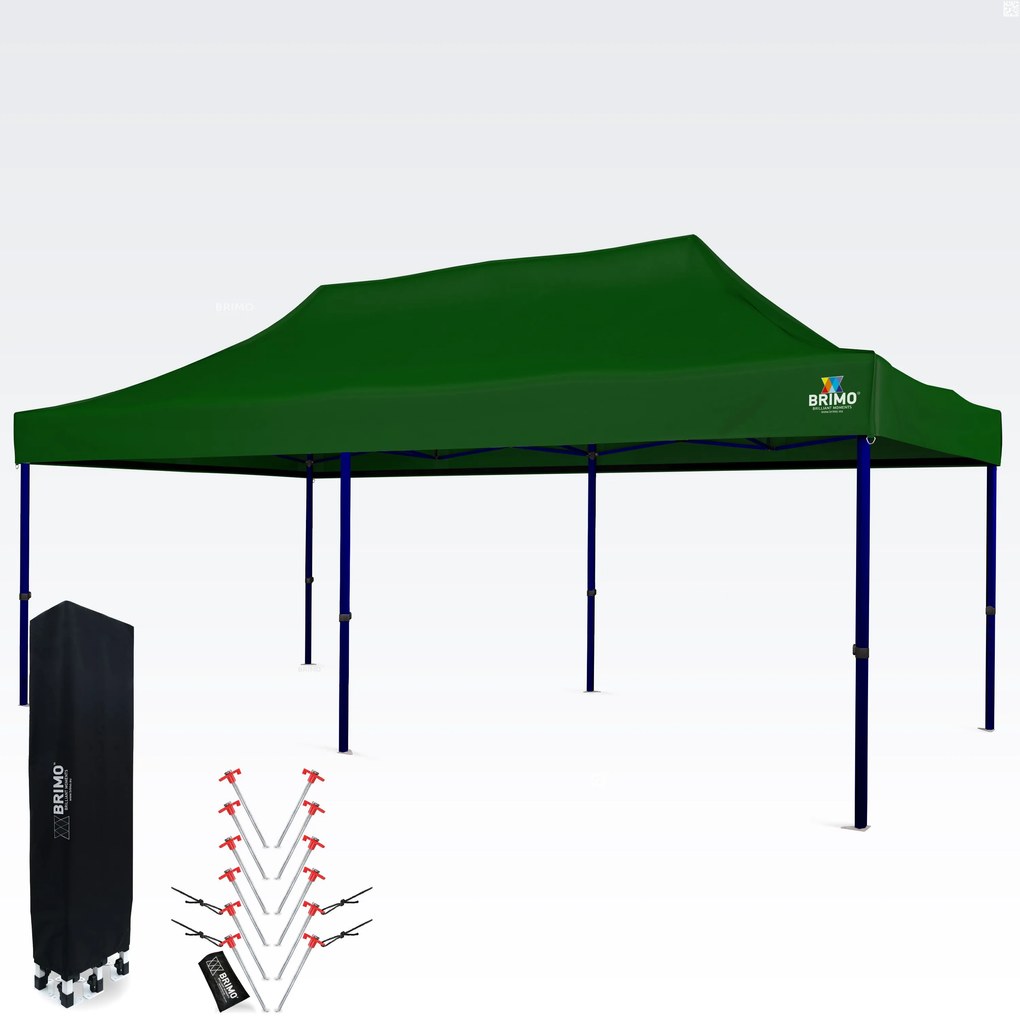 BRIMO Nepremokavý Párty Stan 3x6 m – Bezstarostná Oslava pod 16,5 m² Strechou - bez 3 stien - Zelená 28