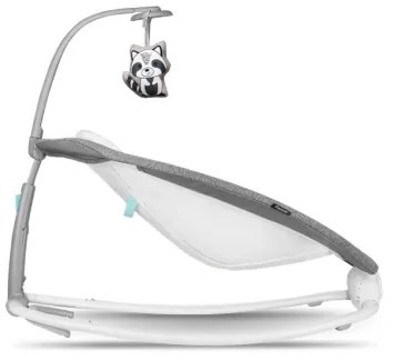 Lionelo - Detské vibrujúce hojdacie lehátko s melódiou PASCAL 2xAA šedá/tyrkysová