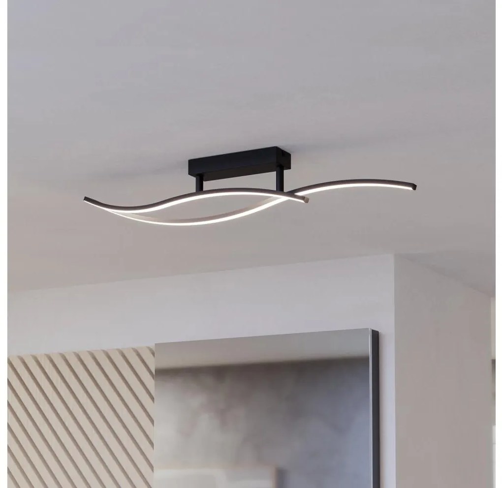 Eglo 901206 - LED Stropné svietidlo GRISOLIA LED/12W/230V 4000K čierna