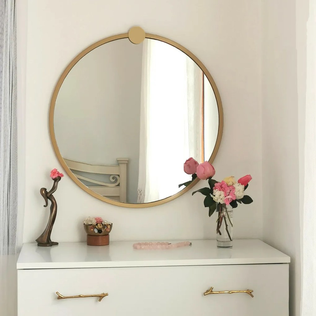 Zrkadlo Gold Metal Ayna 60 cm