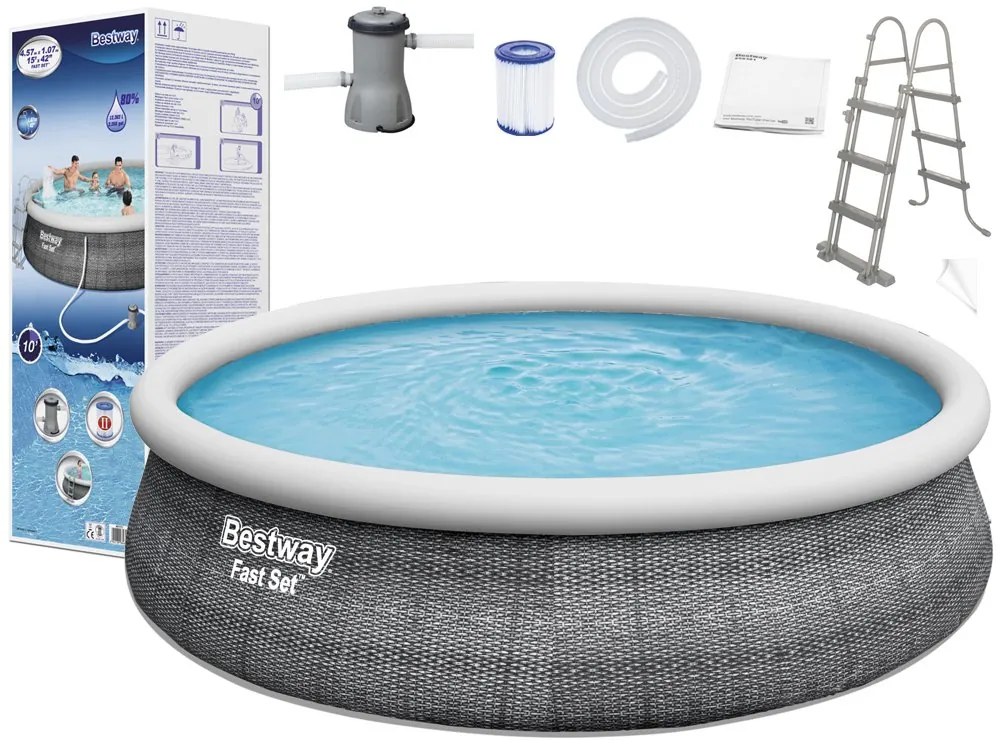 Bestway Záhradný expanzný bazén 457 x 107 cm, Bestway 57372
