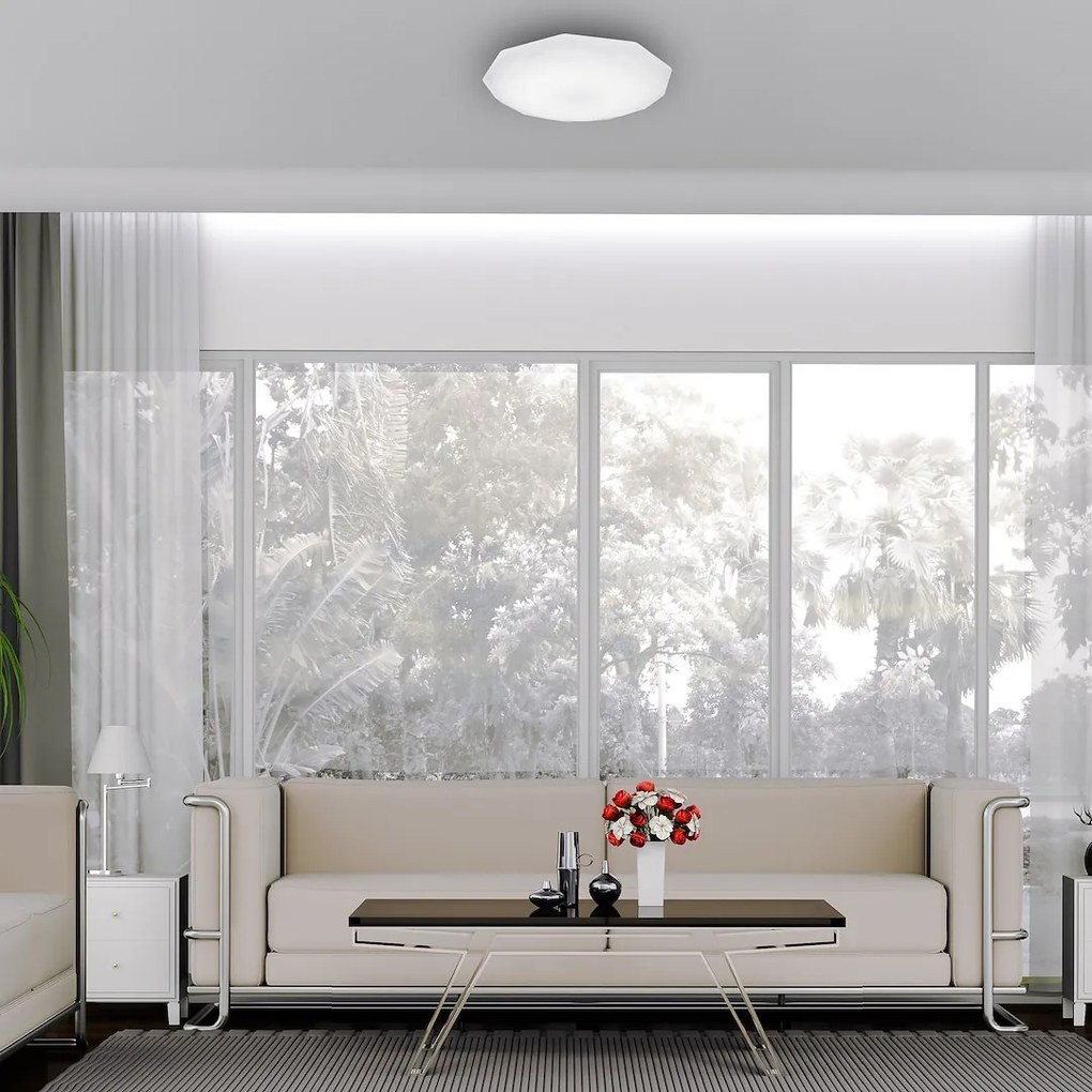 Stropné LED svietidlo Hex, 1x LED 16w, 4000k, (fi 36 cm), w