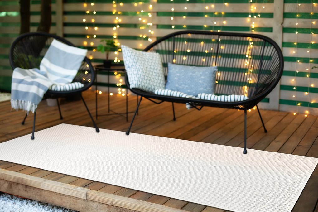 Koberec TIMO 6272 SIZAL exteriérový, biely