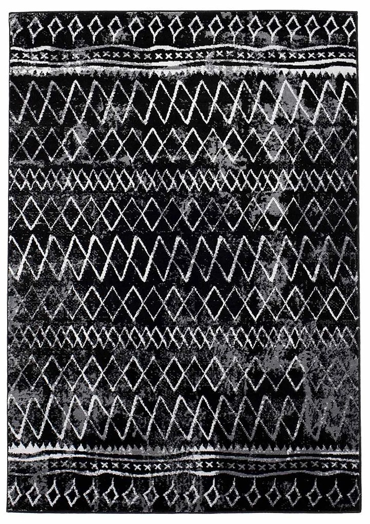 Dekorstudio Moderný koberec TIMELESS - 7547 čierno biely Rozmer koberca: 80x150cm