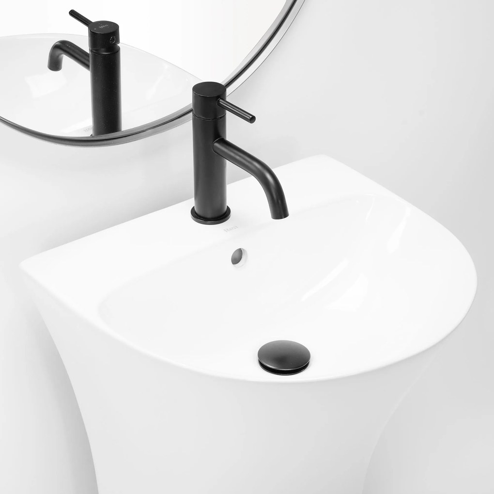 Rea Rita Slim, voľne stojace umývadlo 480x420x835mm, biela lesklá, REA-U9901