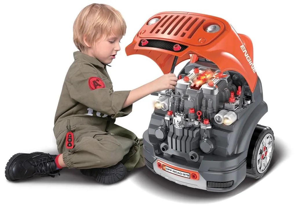 Buddy Toys Detská autodielňa oranžová/šedá FT0739