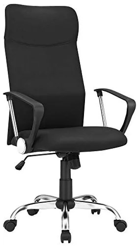 Kancelárska stolička, výškovo nastaviteľná, 110-120x49cm, čierna