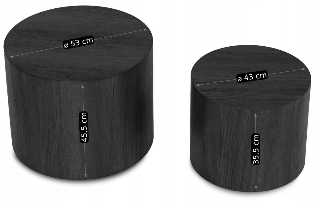 Set 2 ks konferenčných stolíkov Liloo (čierna) . Akcia -21%. Vlastná spoľahlivá doprava až k Vám domov. 1129183