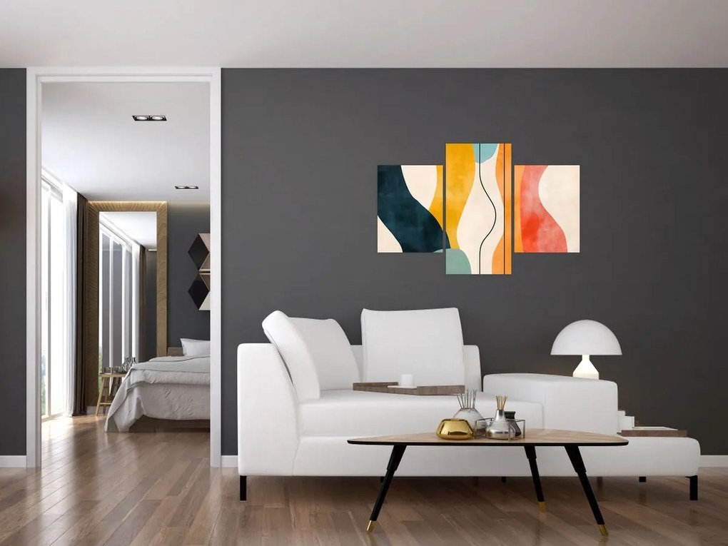 Obraz - Minimalistická farebná ilustrácia II. (90x60 cm)