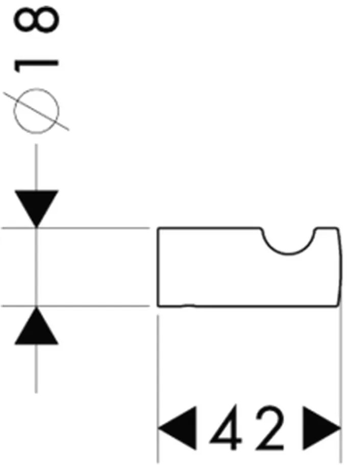 Hansgrohe Logis, jednoduchý háčik, chrómová, HAN-40511000