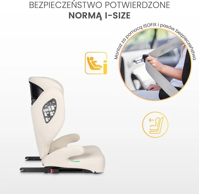 Autosedačka CARETERO BREEZY FIX GREY (100-150cm)