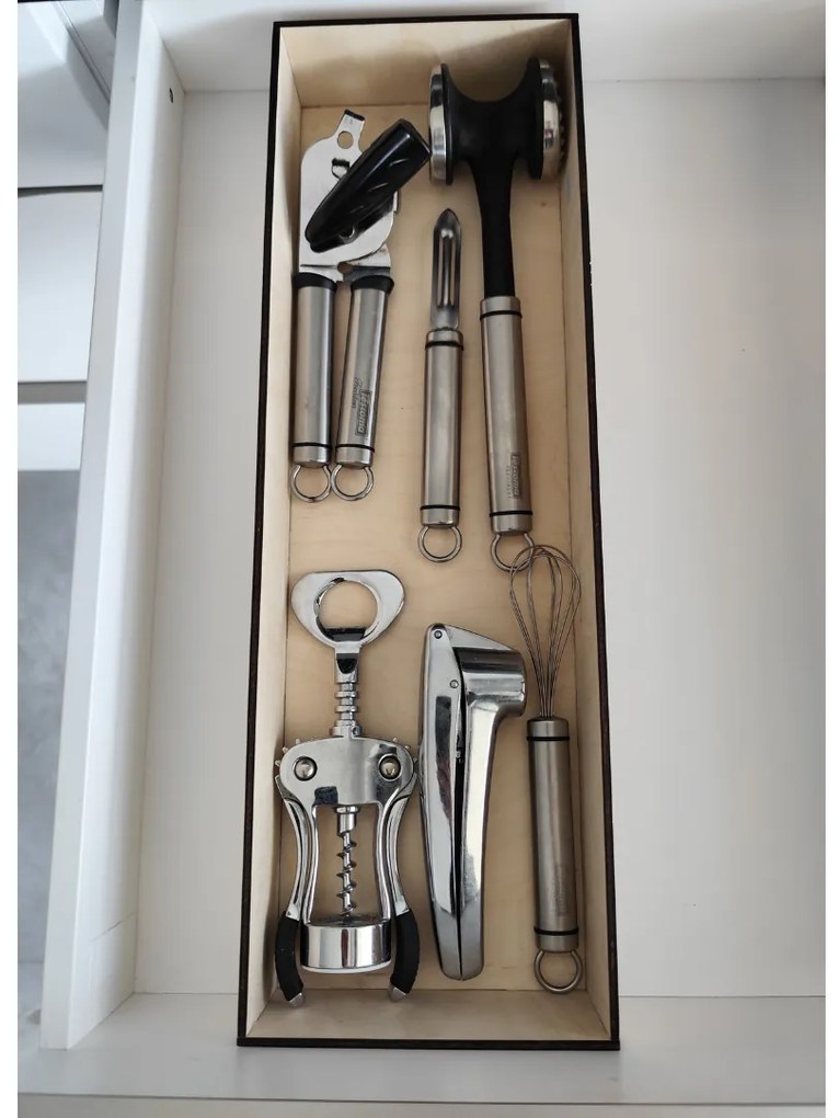 usporadejto.cz Organizér do zásuvky, vložka do zásuvky, drevený VASKY, 45,5 x 15 x 6 cm