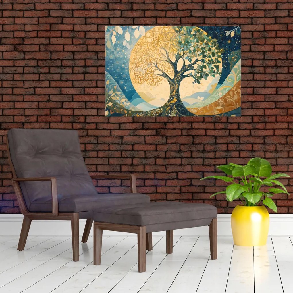 Obraz – Strom života v mesiaci (90x60 cm)