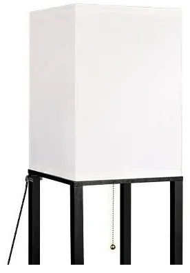 Stojacia lampa s poličkami 1xE27/60W/230V čierna/biela