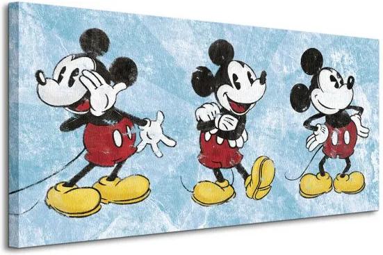 Obraz na plátne Disney Mickey Mouse (Squeaky Chic Triptych) 100x50cm WDC93040