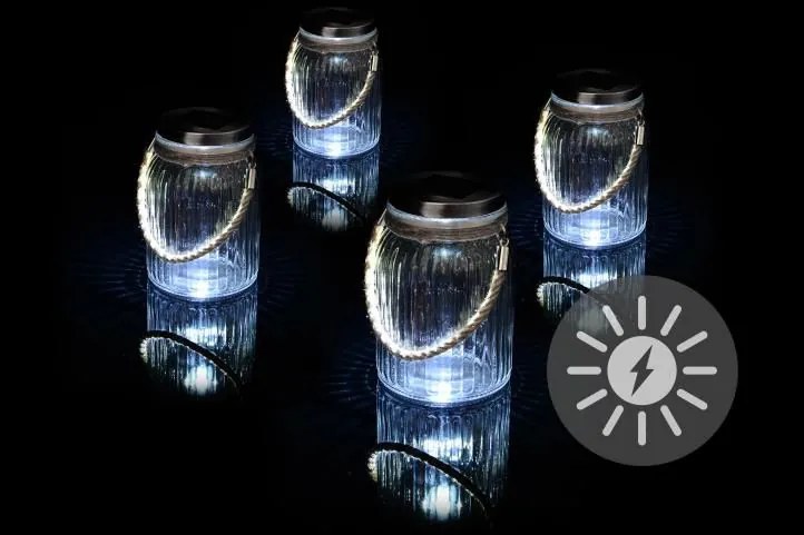 Garthen 43246 Sada 4 kusov solárneho osvetlenia - závesný pohár